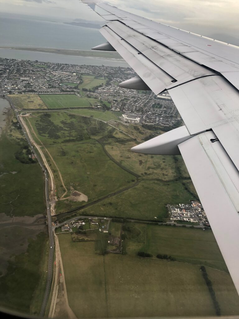 Arriving in Dublin.